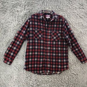 American Edition Shirt Vintage USA Mens Large Flannel Button Up Long Sleeve